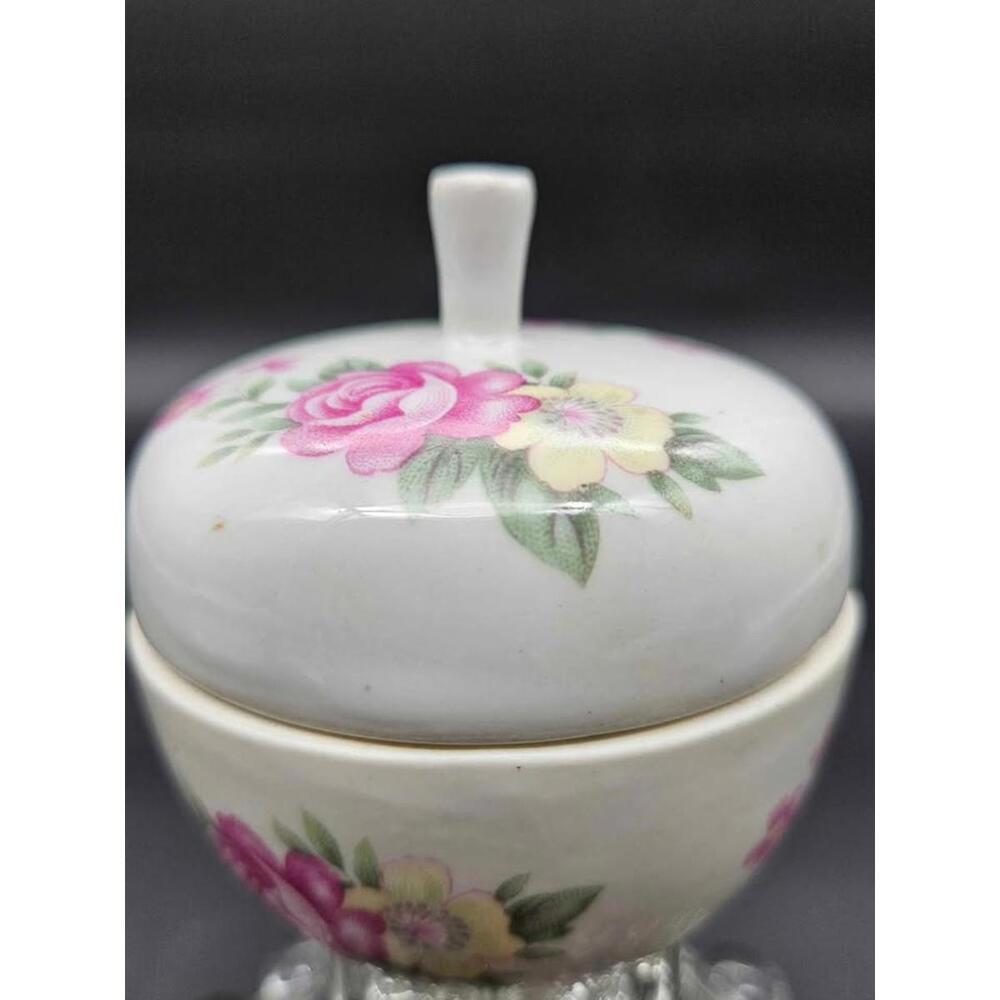 🍎 Vintage Porcelain Apple Trinket Box - Cottagecore 🌸
